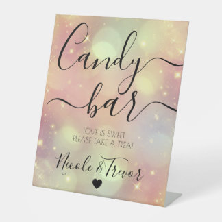 Expositor En L Barra de Caramelo Personalizada para Boda con Efec