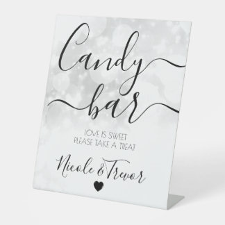 Expositor En L Barra de dulces personalizada para boda con efecto