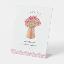 Barra de flores para baby shower nupcial rosa reci
