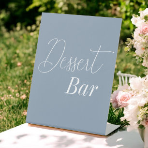 Expositor En L Barra de postre Dusty Blue Boda Baby Shower