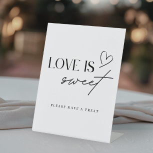 Expositor En L Barra de Postres de Boda Minimalista Amor es Dulce