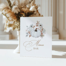 Expositor En L Barra Mimosa de calabaza blanca otoño