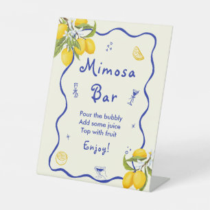 Expositor En L Barra principal Squeeze Bridal Shower Lemon Mimosa