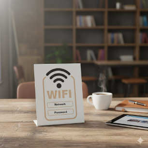 Expositor En L Base de visualización de contraseña y red WiFi acr