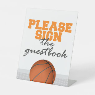 Expositor En L Básquetbol libro cumpleaños o ducha