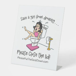 Expositor En L Bathroom Sign