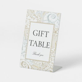 Expositor En L Beach Baby Shower Seashell Nautical Ocean Menu