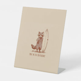Expositor En L Beach Bandit Raccoon Surfer – Funny Vintage