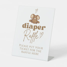 Expositor En L Bearly Wait Moderno Baby Shower Diaper Raffle