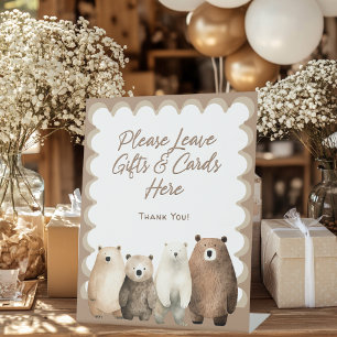 Expositor En L Bearly Wait Neutral Bear Bear Regalo Baby Shower