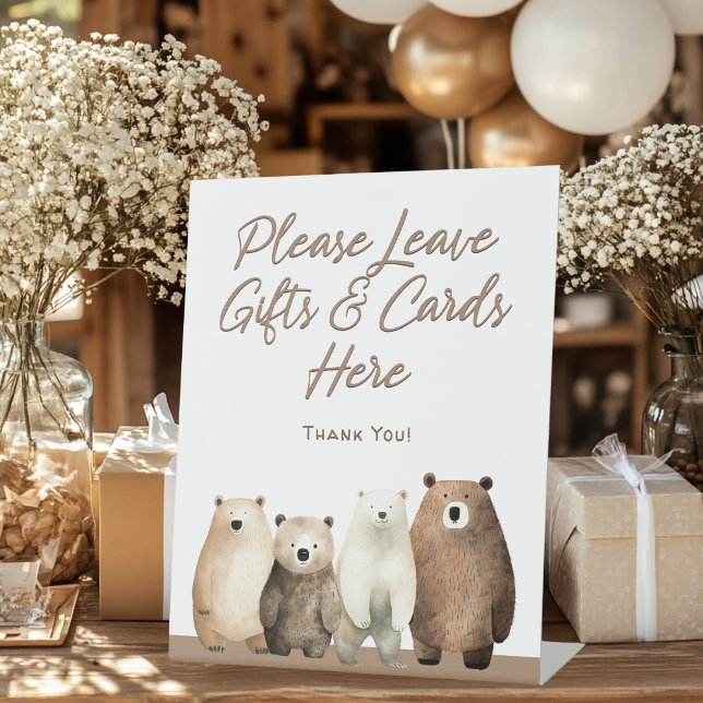 Expositor En L Bearly Wait Neutral Bear Bear Regalo Baby Shower (Subido por el creador)