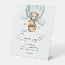 Expositor En L bearly wait teddy bear baby ducha diaper raffle