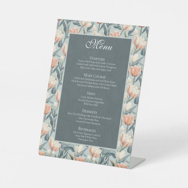 Expositor En L Beautiful Wildflower Tulip Flower Rustic Wedding  (Anverso)