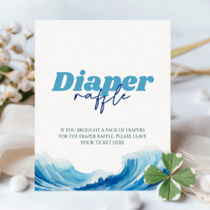 Expositor En L Bebé a bordo de Baby Shower Diaper Raffle