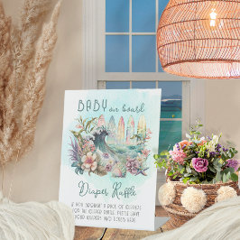 Expositor En L Bebé a bordo del Diaper Tropical Surfing Raffle