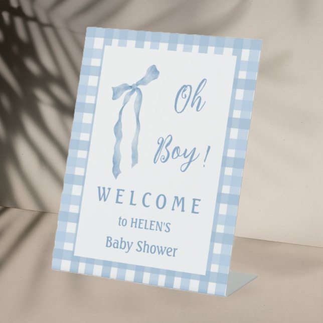 Expositor En L Bebé azul ducha bebé lindo señuelo de bienvenida (Subido por el creador)