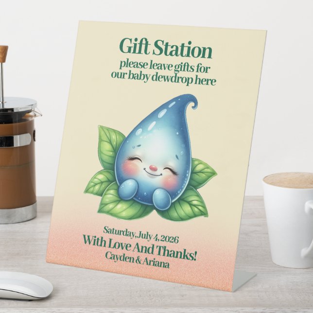 Expositor En L Bebé durmiente lindo entrega de regalos de Baby Sh (In Situ)