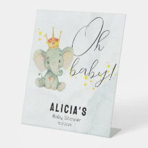 Bebé Elefante Neutral Dulce Oh Baby Shower de Reve