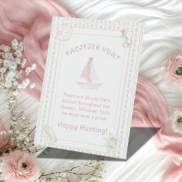 Expositor En L Bebé Náutico Rosa Pacificador Caza Baby Shower