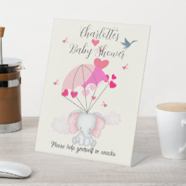 Expositor En L Bebé Nelly Baby Shower Snack Rótulo