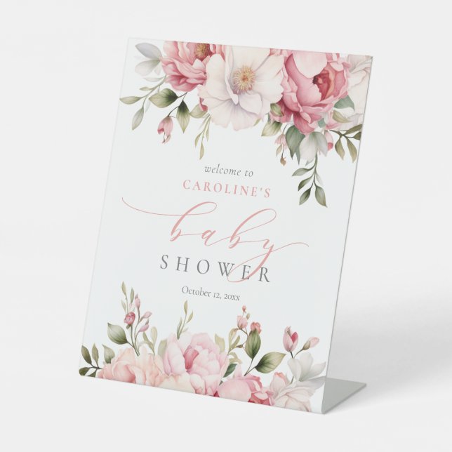 Expositor En L Bebé rosado en Chica de sangre Signo de bienvenida (Anverso)