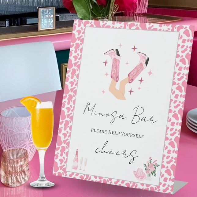 Expositor En L Beber Bar Cowboy Boots & Bubbly Bridal Shower (Subido por el creador)