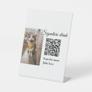 Expositor En L Beber firma exploración código QR agregar nombre d