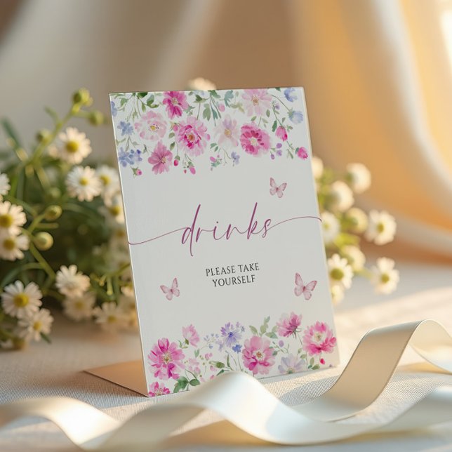 Expositor En L Beber flores rosadas brillantes (Subido por el creador)