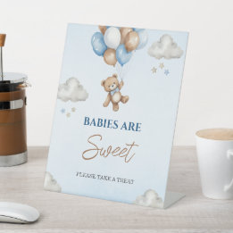 Expositor En L Bebés Osos Azules Adorables Son Dulce Mesa De Post
