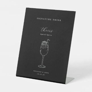 Expositor En L Bebida característica de boda minimalista