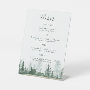 Expositor En L Bebida con firma de Boda forestal de montaña