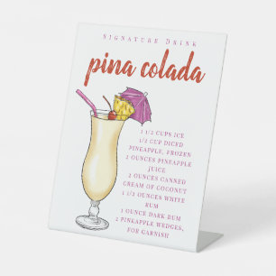 Expositor En L Bebida con receta de Pina Colada