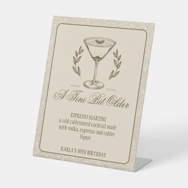 Expositor En L Bebida de firma Espresso Martini (Anverso)