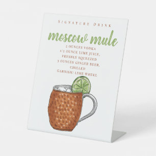 Expositor En L Bebida de la receta de la mula de Moscú