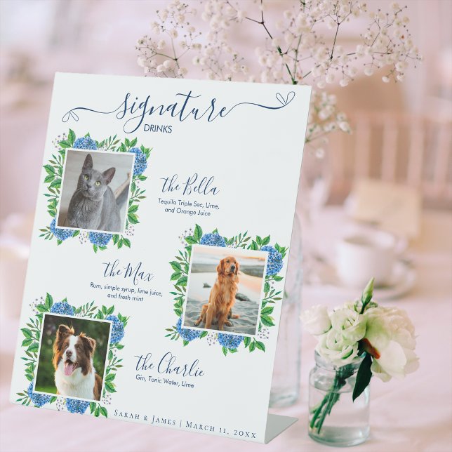 Expositor En L Bebida Personalizada Bodas Hydrangeas 3 Foto Masco (Subido por el creador)
