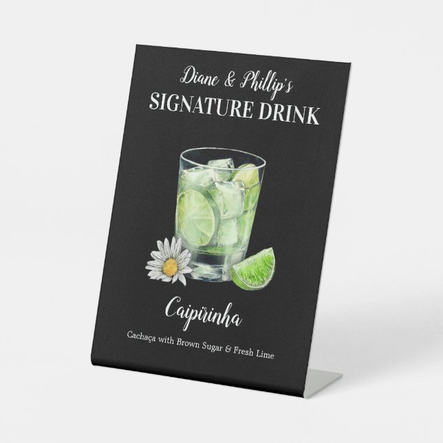 Expositor En L Bebida Personalizada Caipirinha Cóctel (Anverso)