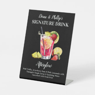 Expositor En L Bebida personalizada con firma Rum Drink Tropical