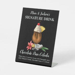 Expositor En L Bebida Personalizada de Firma Chocolate Pina Colad