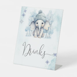 Expositor En L Bebidas Baby Shower de Elephant Boy Winter