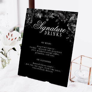 Expositor En L Bebidas clásicas de Boda negro gótico