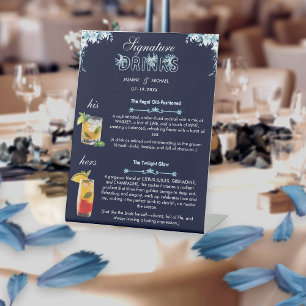 Expositor En L Bebidas con Boda azul cielo y marrón claro