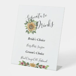 Expositor En L Bebidas con Boda de boho Sunflower Rustic