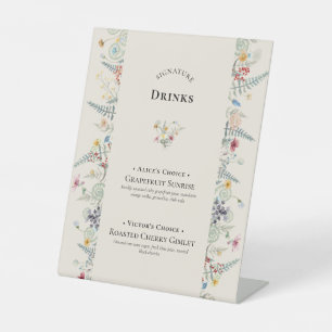 Expositor En L Bebidas con Boda de helechos de flores silvestres 