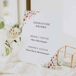 Expositor En L Bebidas con Boda floral coloridas