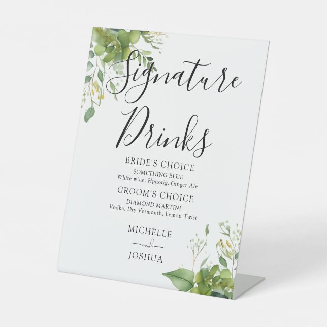 Expositor En L Bebidas con Boda floral de verdor (Anverso)