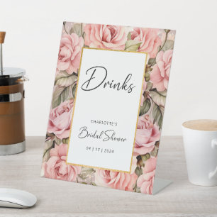Expositor En L Bebidas con ducha de novia de color Rosa de Rubor