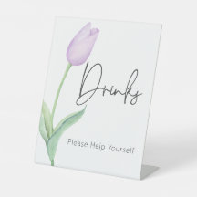 Bebidas con ducha de novia tulipán solo púrpura mo