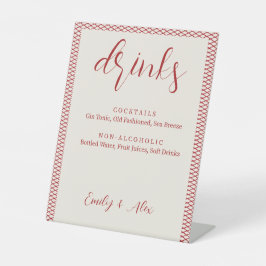 Expositor En L bebidas con firma de boda simple