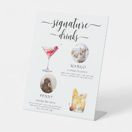 Expositor En L Bebidas con firma de fotografía de mascotas minima