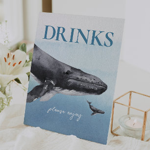Expositor En L Bebidas De Baby Shower Bajo El Océano Marino